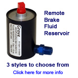 aircraft remote brake fluid reservoir